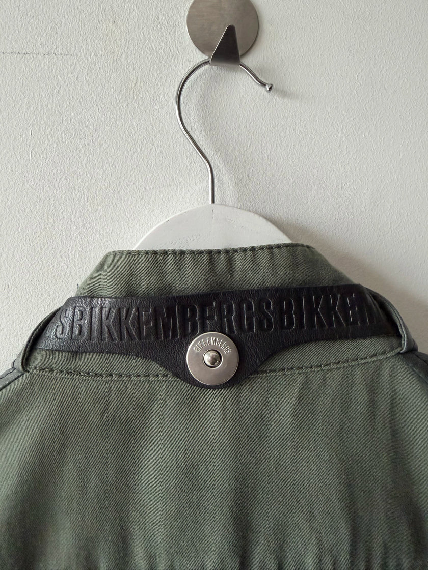 BIKKEMBERGS - S/S 2007 BIKER JACKET WITH LEATHER DETAILS