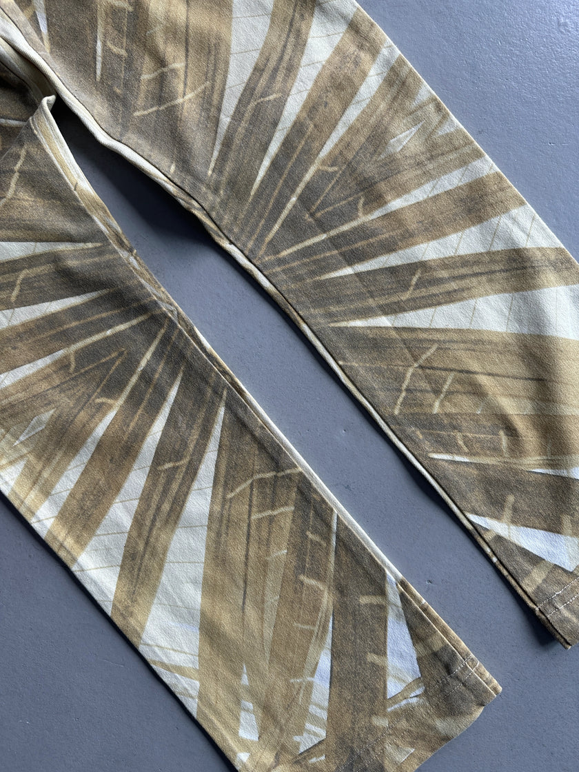 JUST CAVALLI - 2000s HIGH WAIST ABSTRACT PRINT TROUSERS