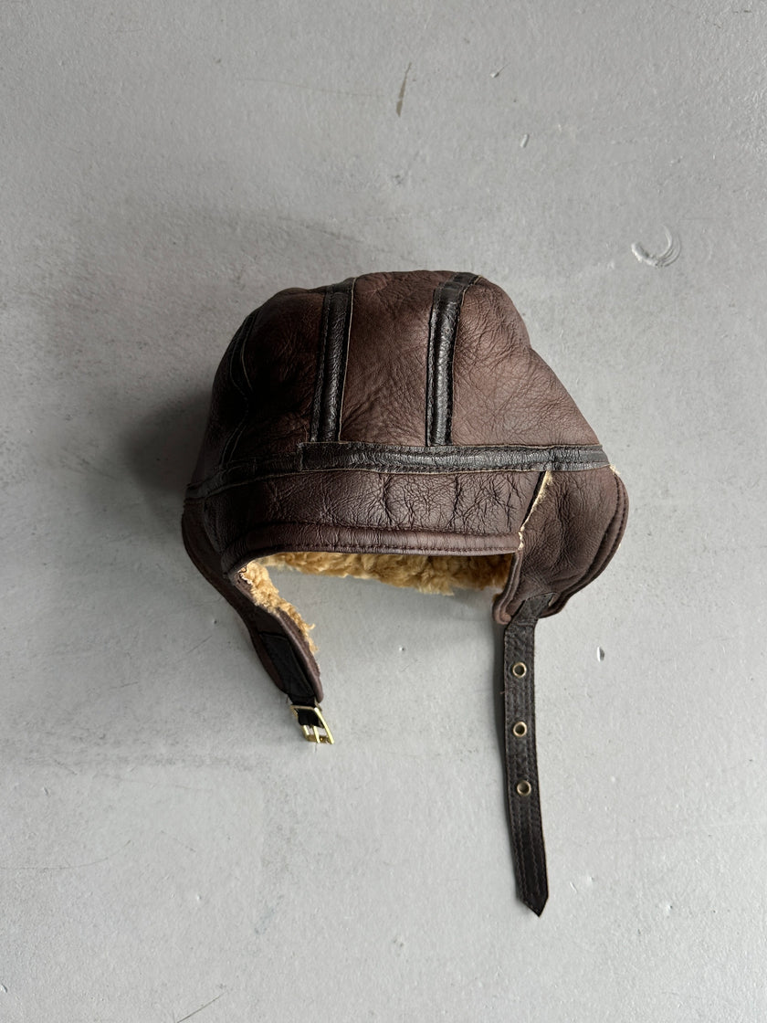 1980s SHEARLING AVIATOR HAT