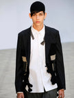 COMME DES GARÇONS - S/S 2010 DECONSTRUCTED PATCHWORK LONG BLAZER