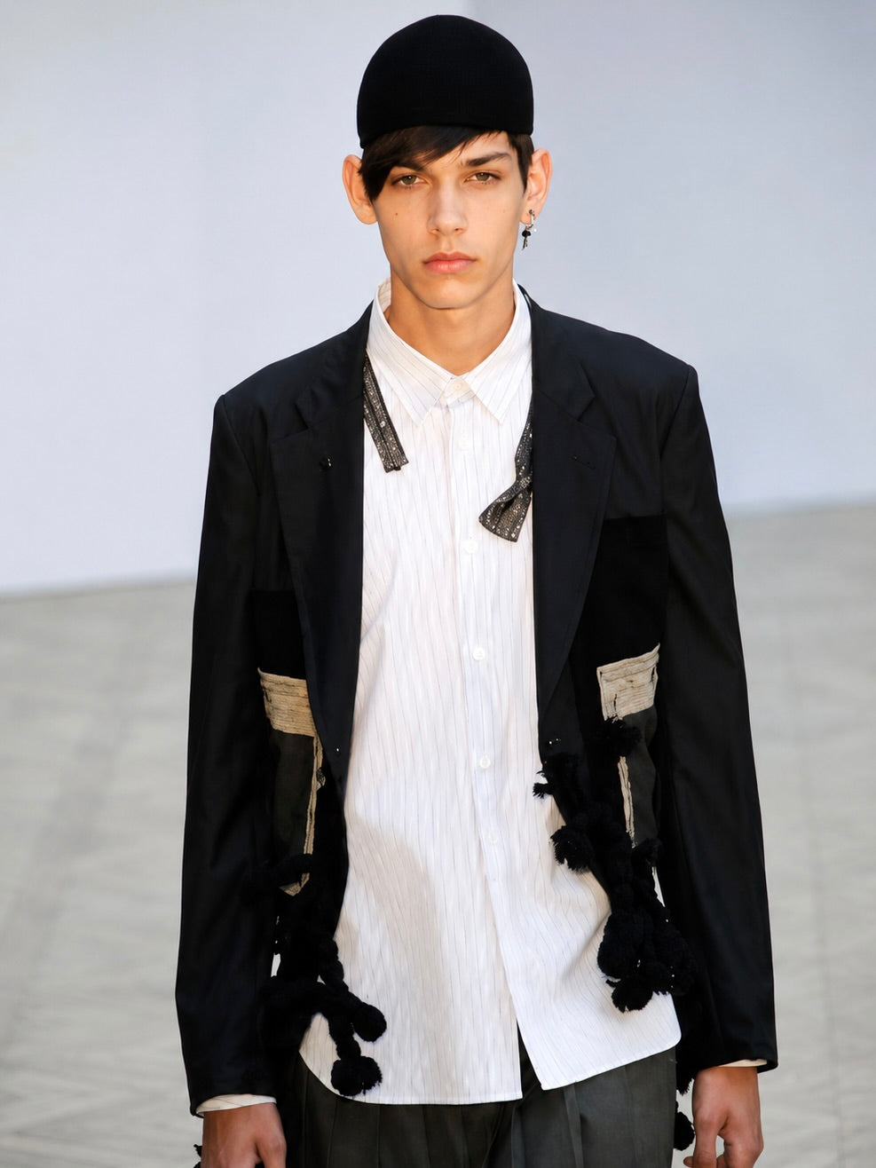 COMME DES GARÇONS - S/S 2010 DECONSTRUCTED PATCHWORK LONG BLAZER