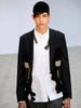 COMME DES GARÇONS - S/S 2010 DECONSTRUCTED PATCHWORK LONG BLAZER
