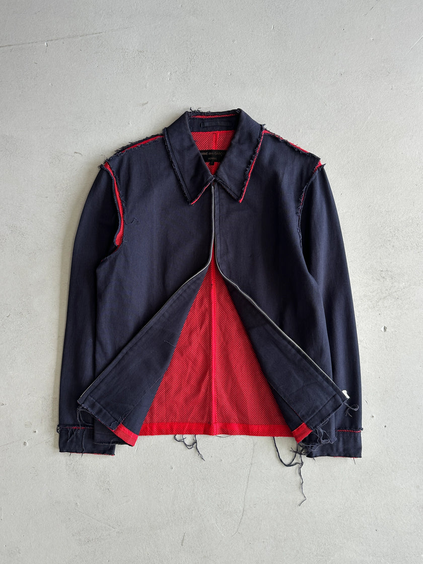 COMME DES GARÇONS - S/S 2003 MESH DETAIL ZIPPED JACKET