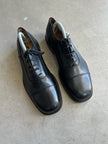 LARIO 1989 - 1990s SQUARE TOE LEATHER DERBY SHOES