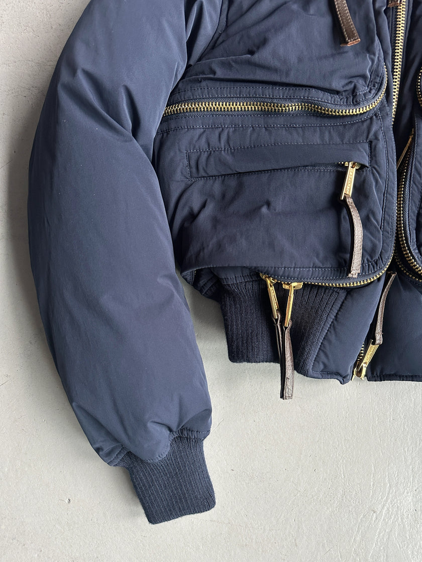 DSQUARED2 - F/W 2009 CROP FIT MULTI ZIP PUFFER BOMBER JACKET