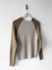 ITALIAN LABEL 2000s SLIM FIT RIBBED KNIT JUMPER