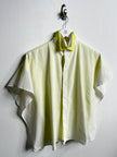 ISSEY MIYAKE - S/S 2014 LAYERED BLOUSE WITH CONTRASTING YELLOW INNERN LAYER