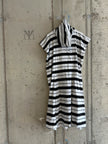 KENZO - 2000s ASYMMETRICAL STRIPED MAXI DRESS