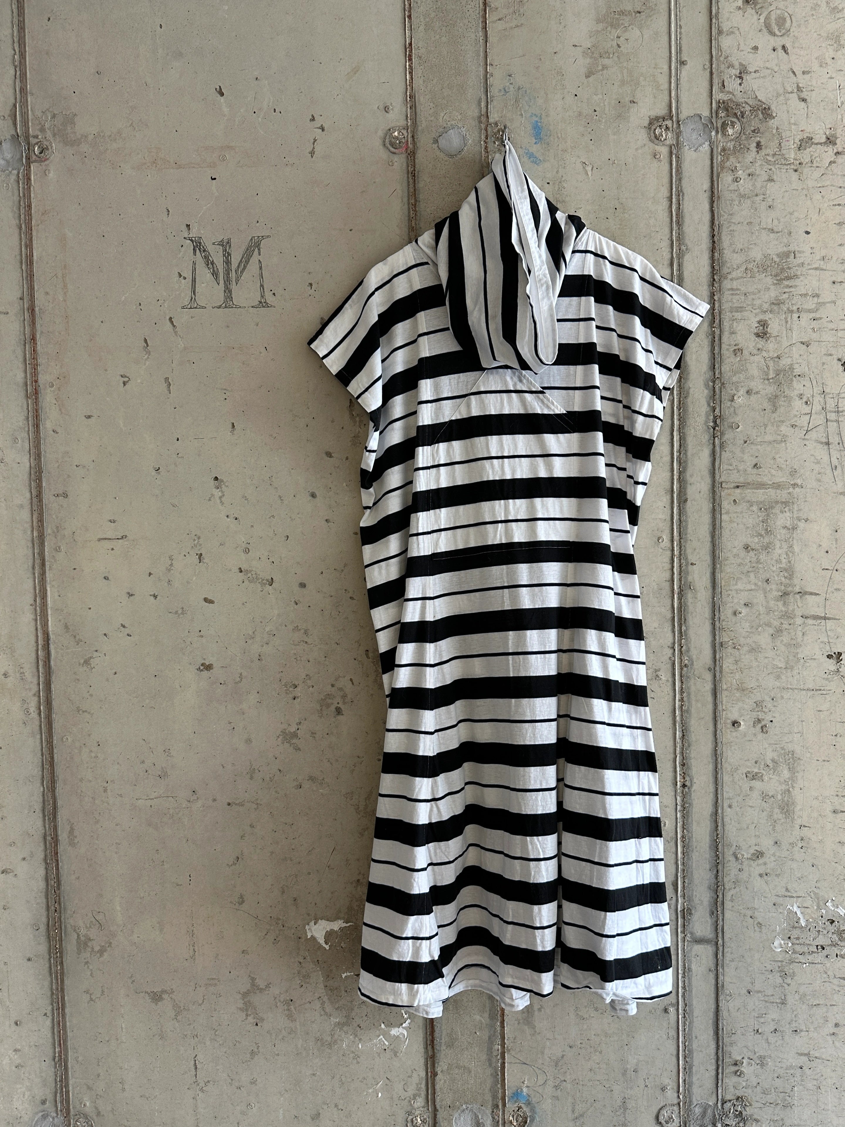 KENZO - 2000s ASYMMETRICAL STRIPED MAXI DRESS