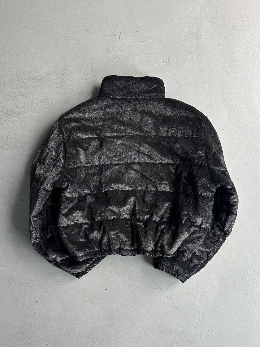 ARMANI JEANS - 2000s CROP FIT GLITTER PUFFER  BOMBER JACKET