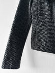 EMPORIO ARMANI - F/W 2009 TEXTURED JACKET WITH RUFFLED COLLAR AND ZIP DETAILS