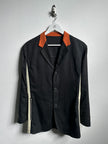 JEAN PAUL GAULTIER - 1990s PANELED LINEN BLAZER WITH CONTRASTING MESH PANELS