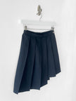 COMME DES GARÇONS - early 1980s ASYMMETRIC PLEATS WOOL MINI SKIRT