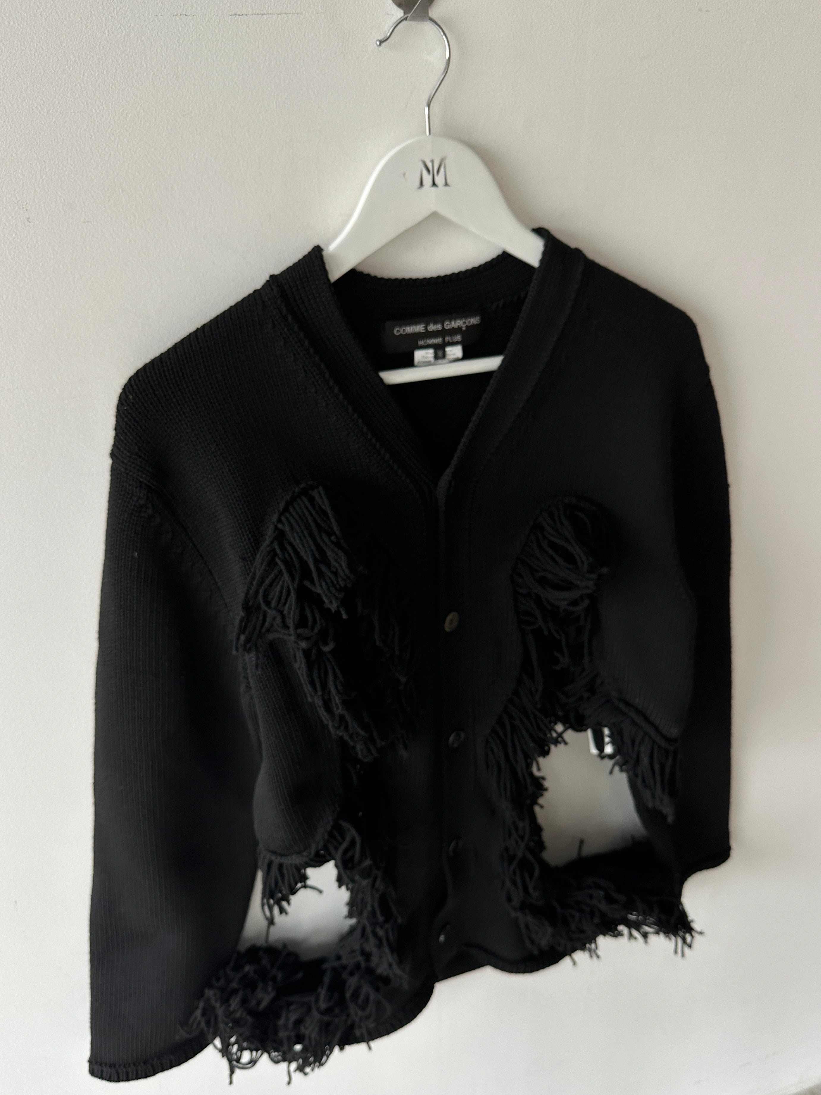 COMME DES GARÇONS - F/W 2023 DECONSTRUCTED CARDIGAN WITH FRINGE