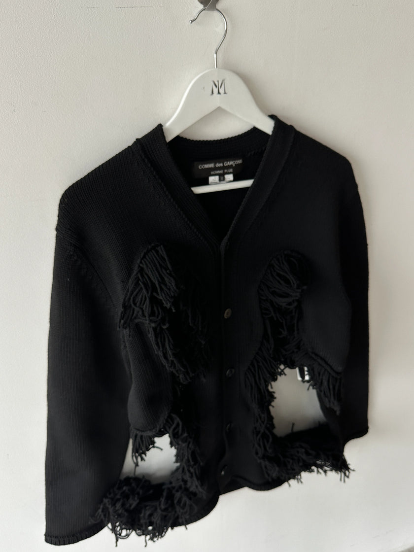 COMME DES GARÇONS - F/W 2023 DECONSTRUCTED CARDIGAN WITH FRINGE