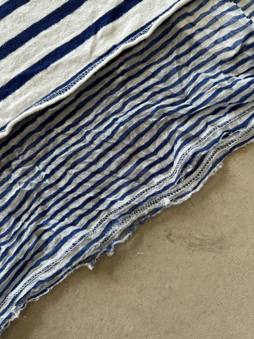 JUNYA WATANABE COMME DES GARÇONS - 2010 PANELED WORN IN LOOK 3/4 SLEEVE TOP