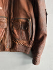 1980s LEATHER AVIATOR BOMBER JACKET