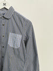 JUNYA WATANABE COMME DES GARÇONS - S/S 2010 GINGHAM CHECKS SHIRT WITH CURVED SLEEVE