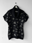 DANIELE ALESSANDRINI - 2000s FUZZY KNIT LONG VEST TOP