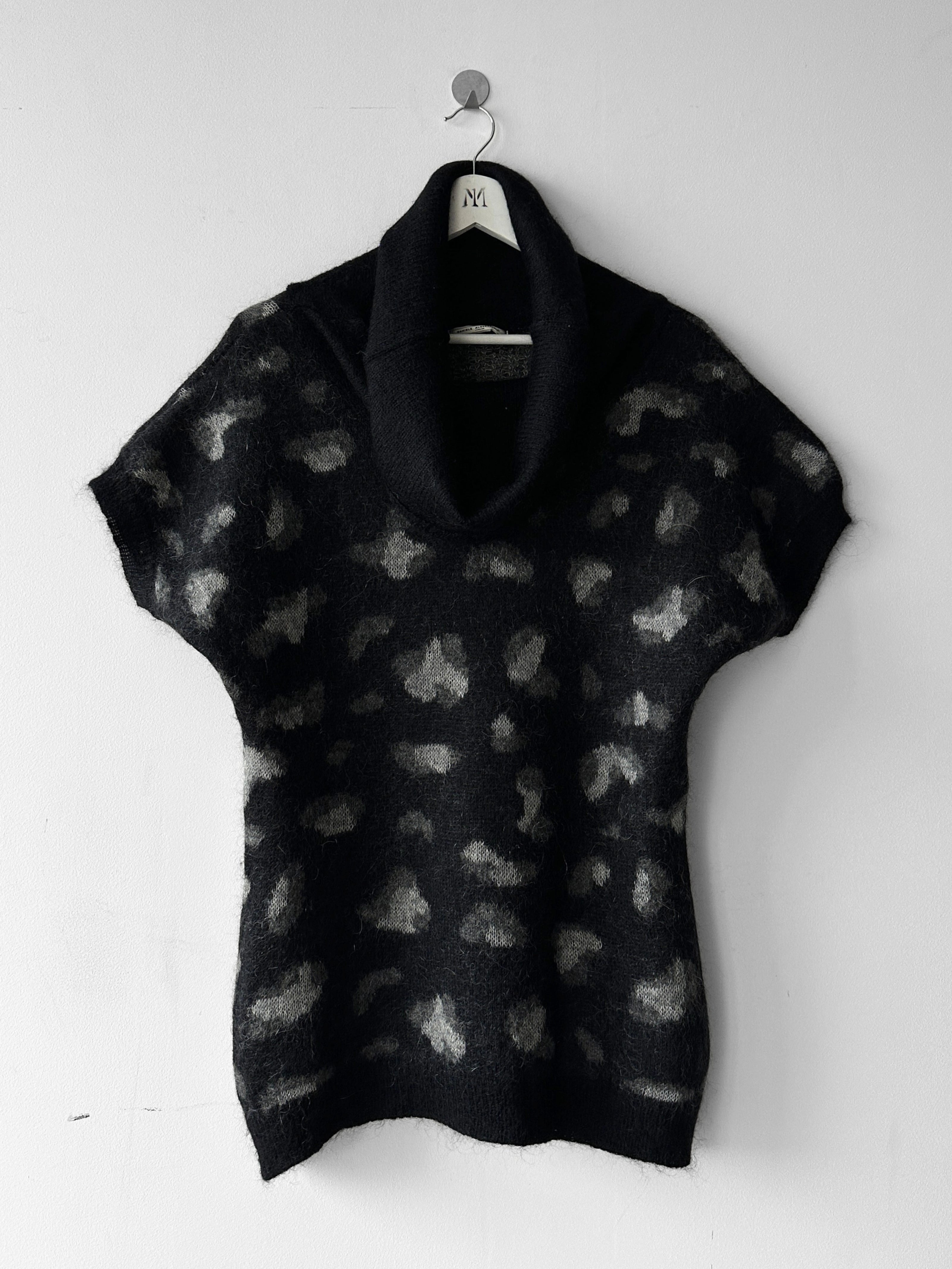 DANIELE ALESSANDRINI - 2000s FUZZY KNIT LONG VEST TOP