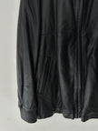 JEAN PAUL GAULTIER OBJET - 1990s PERFORATED LEATHER JACKET WITH ZIP OFF FUR LINING