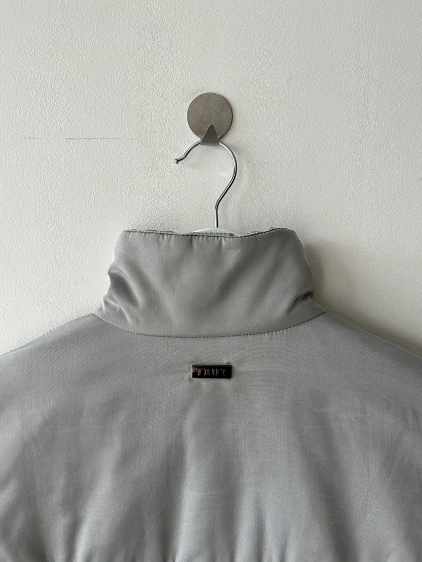 TRUSSARDI - early 2000s CROP FIT JACKET WITH CROSS STRAP DETAILS