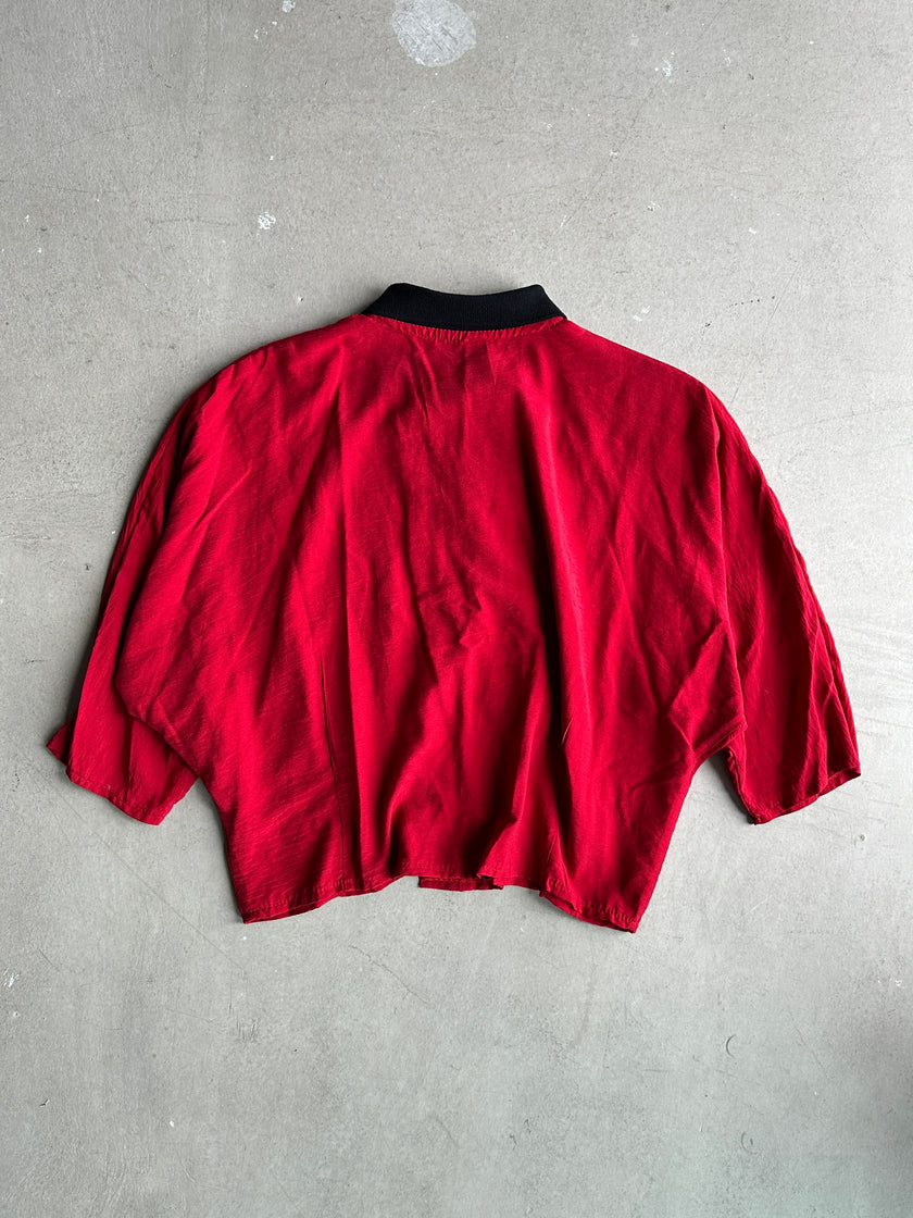 1970s CROP FIT DOUBLE BREASTED POLO BLOUSE