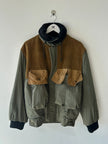 C.P. COMPANY - A/W 1983 LEATHER AND JAPANESE NYLON FIELD BOMBER JACKET