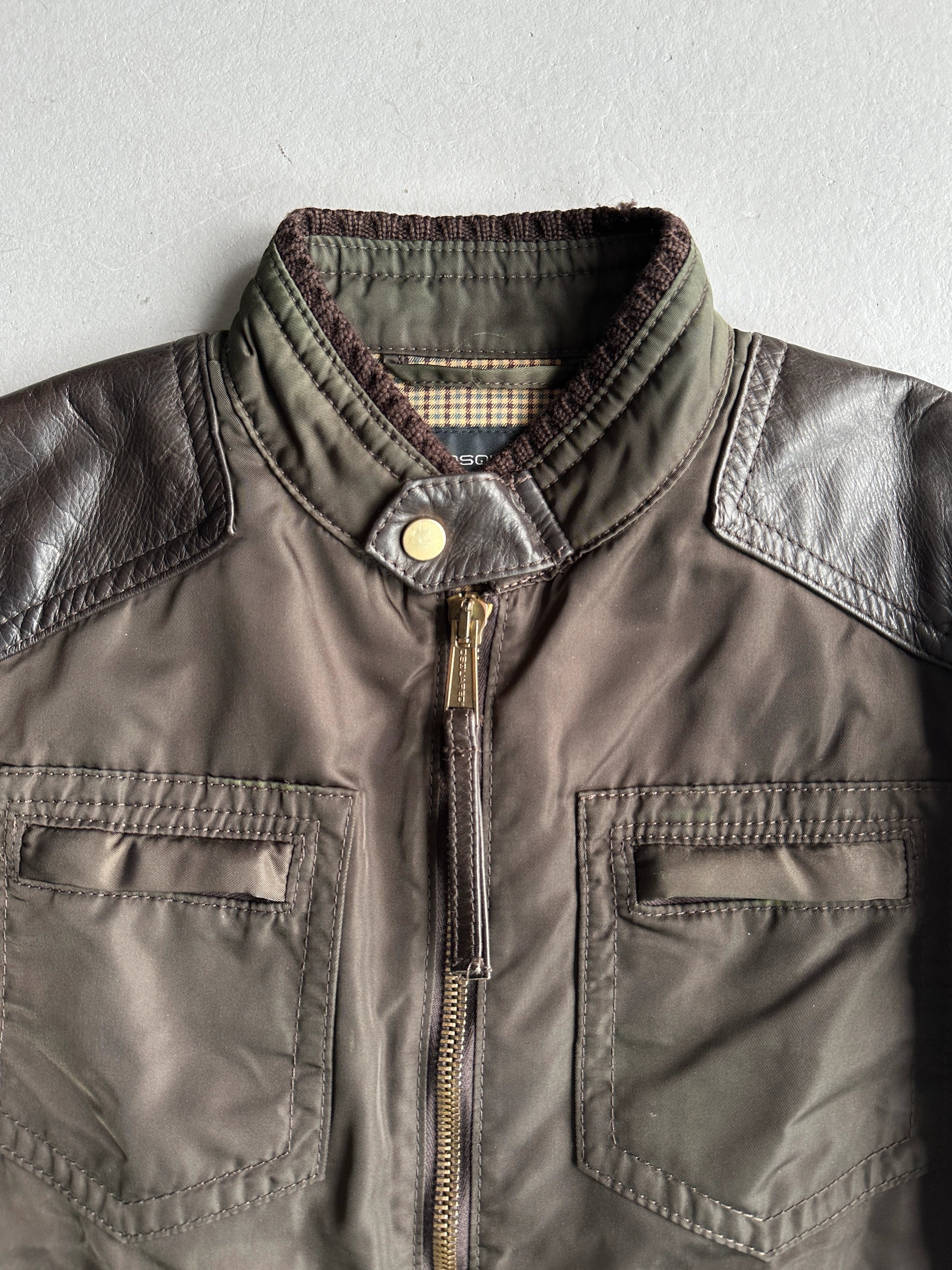 DSQUARED2 - F/W 2005 CARGO JACKET WITH LEATHER AND KNIT DETAILS