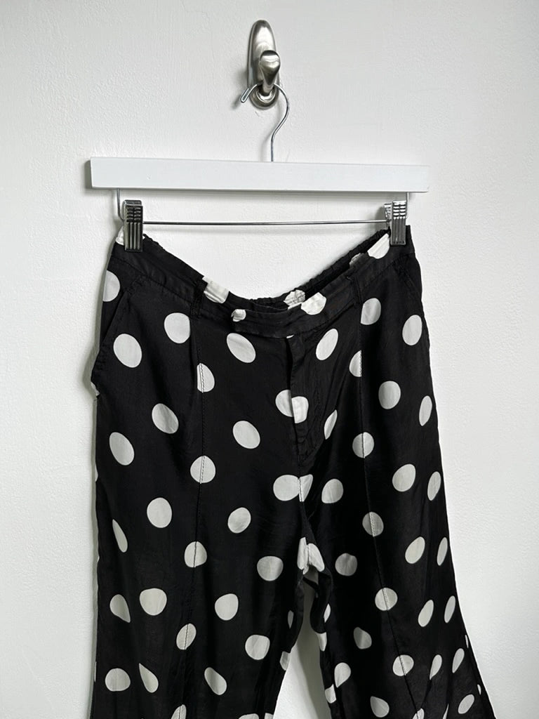COMME DES GARÇONS - S/S 2005 POLKA DOT SATIN TROUSERS
