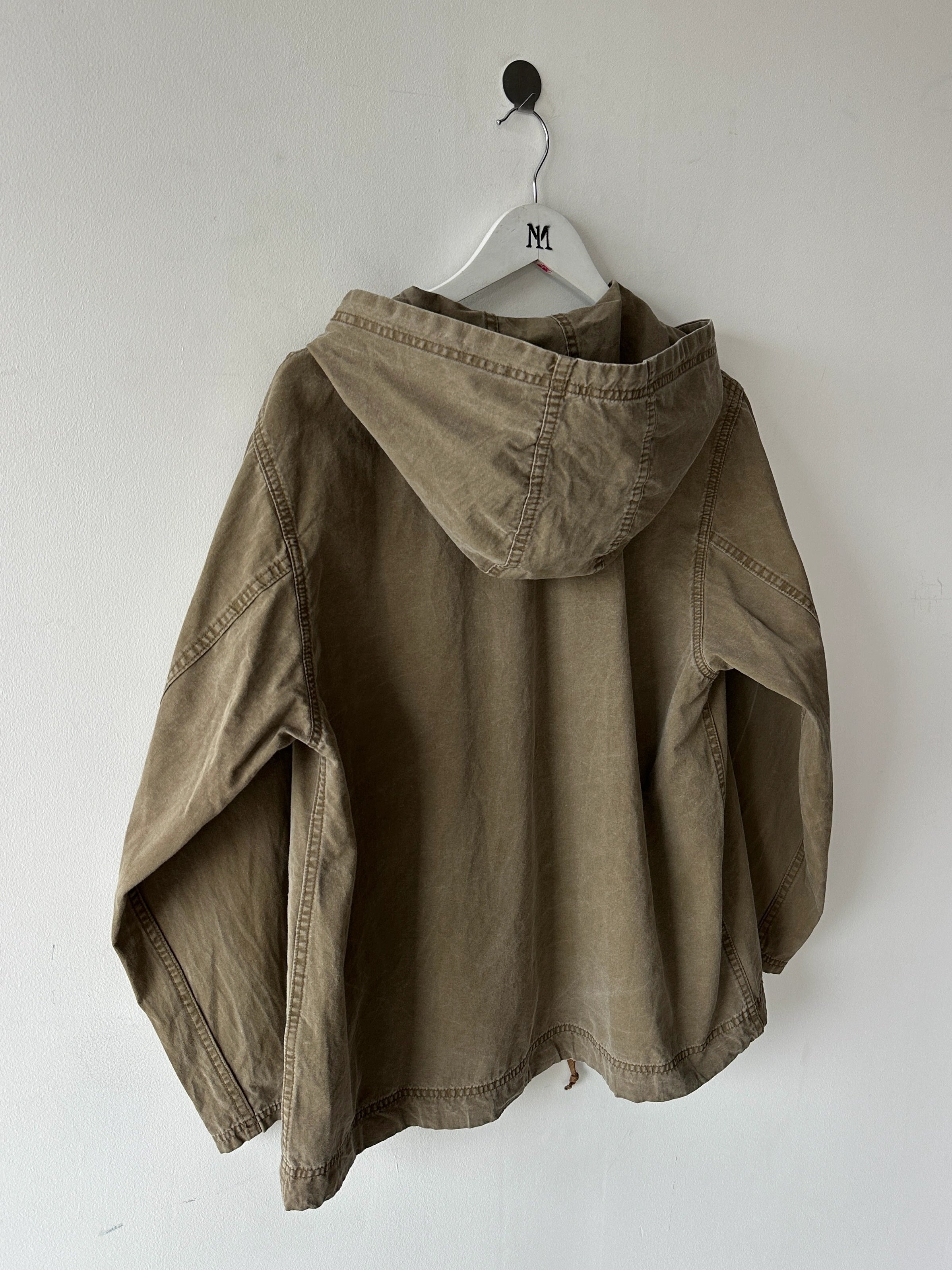 ISSEY MIYAKE HAI - 1980s COTTON HOODIE WITH FRONT POCKETS