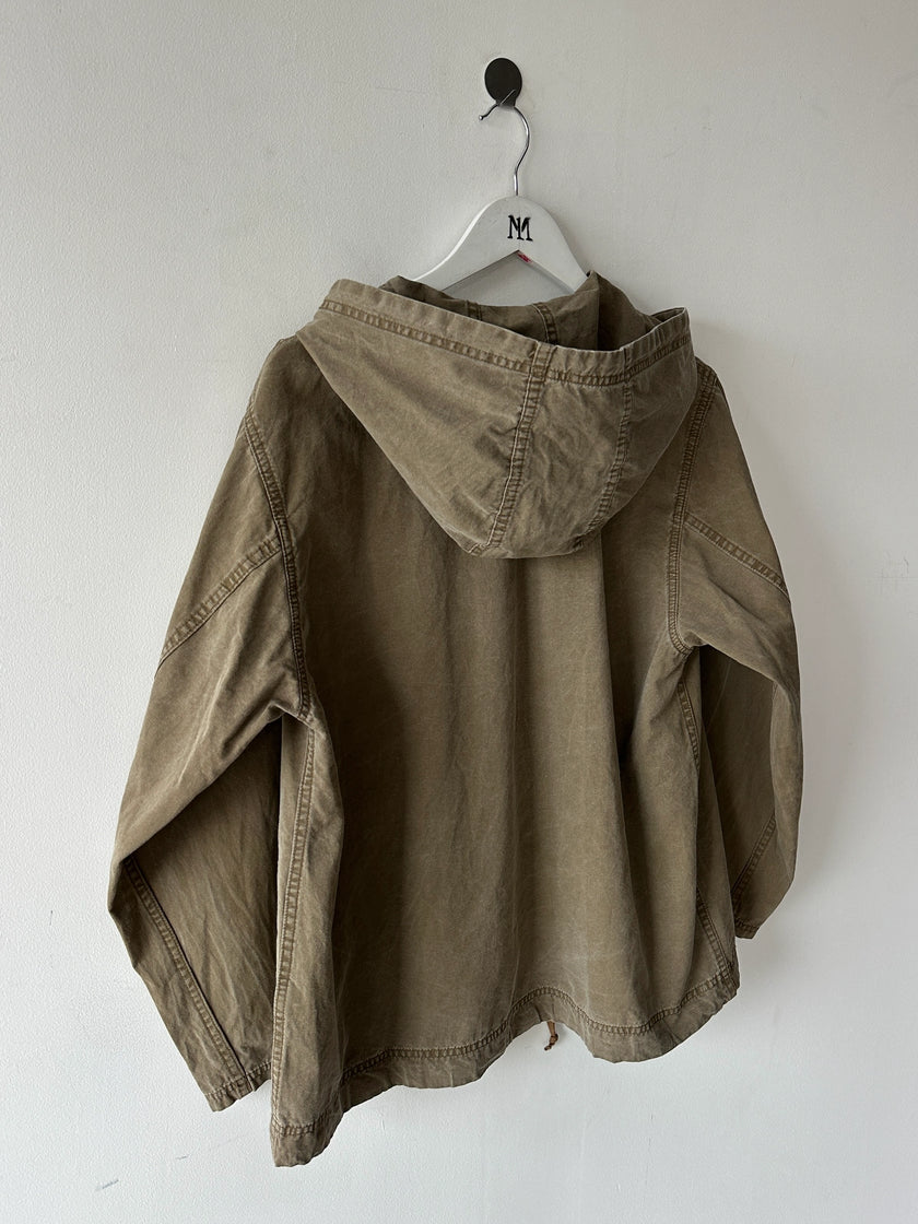 ISSEY MIYAKE HAI - 1980s COTTON HOODIE WITH FRONT POCKETS