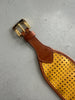 MOSCHINO - late 1980s PERFORATED LEATHER WIDE WAIST BELT