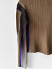 ISSEY MIYAKE - early 1990s PLEATED LONG SLEEVE TOP WITH COLOUR BLOCK SLEEVE