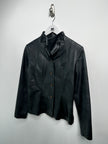 ISSEY MIYAKE - S/S 2006 FAUX LEATHER JACKET WITH SCULPTURAL NECK