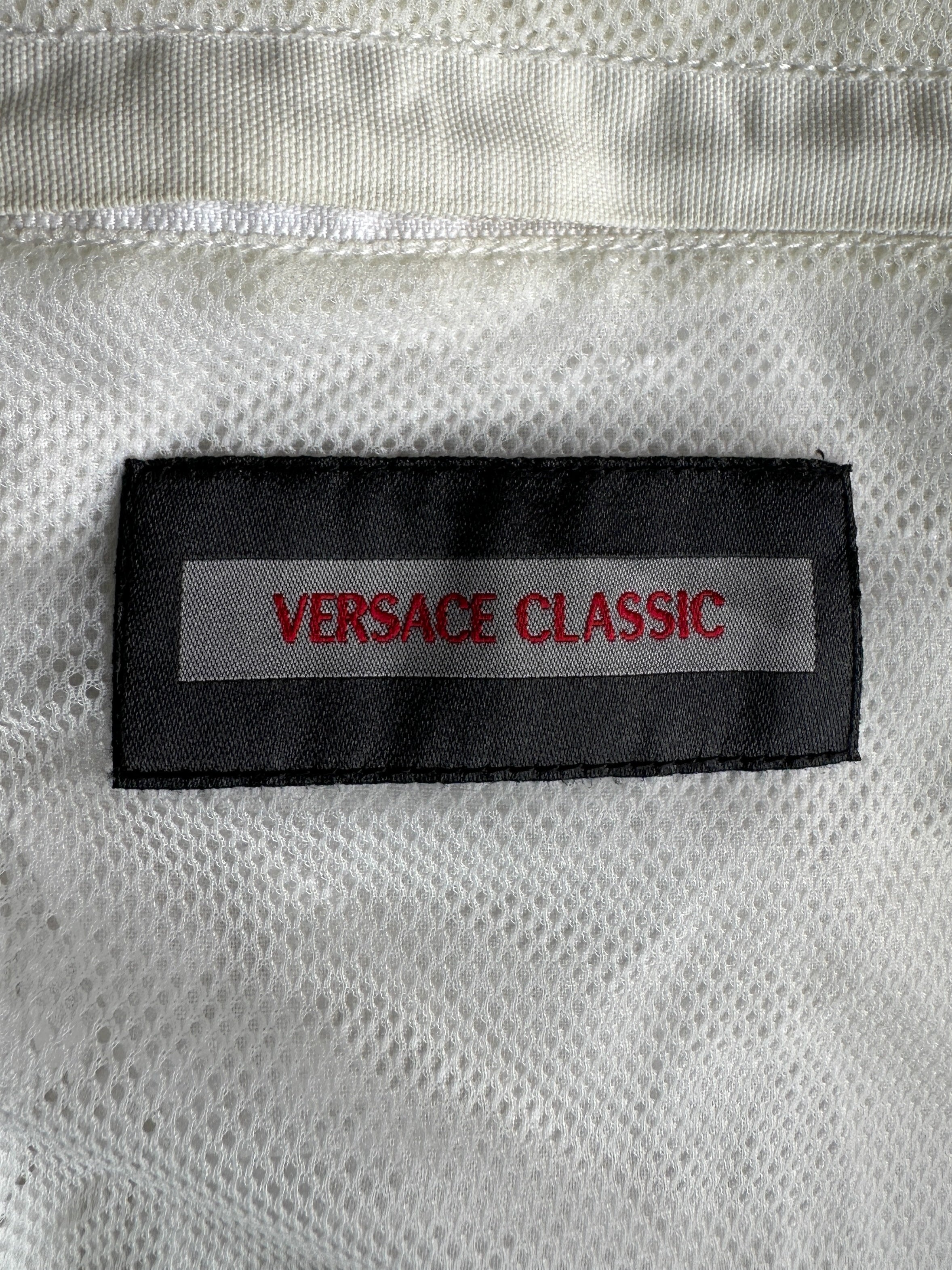 VERSACE - 1990s BOMBER JACKET WITH LEATHER PIPING
