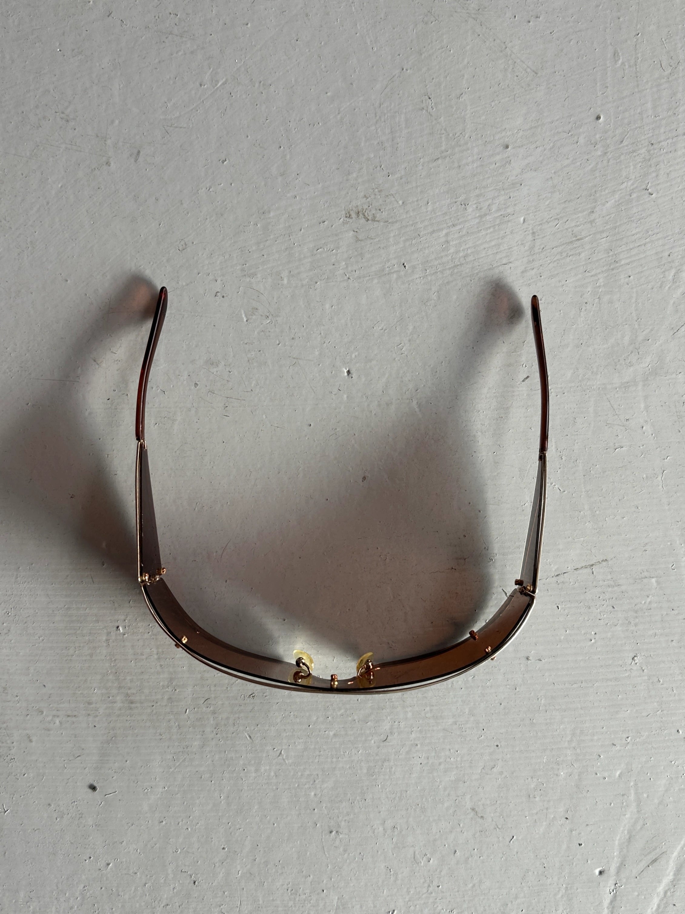 VALENTINO - early 2000s SHIELD SUNGLASSES WITH MIRRORED TEMPLES