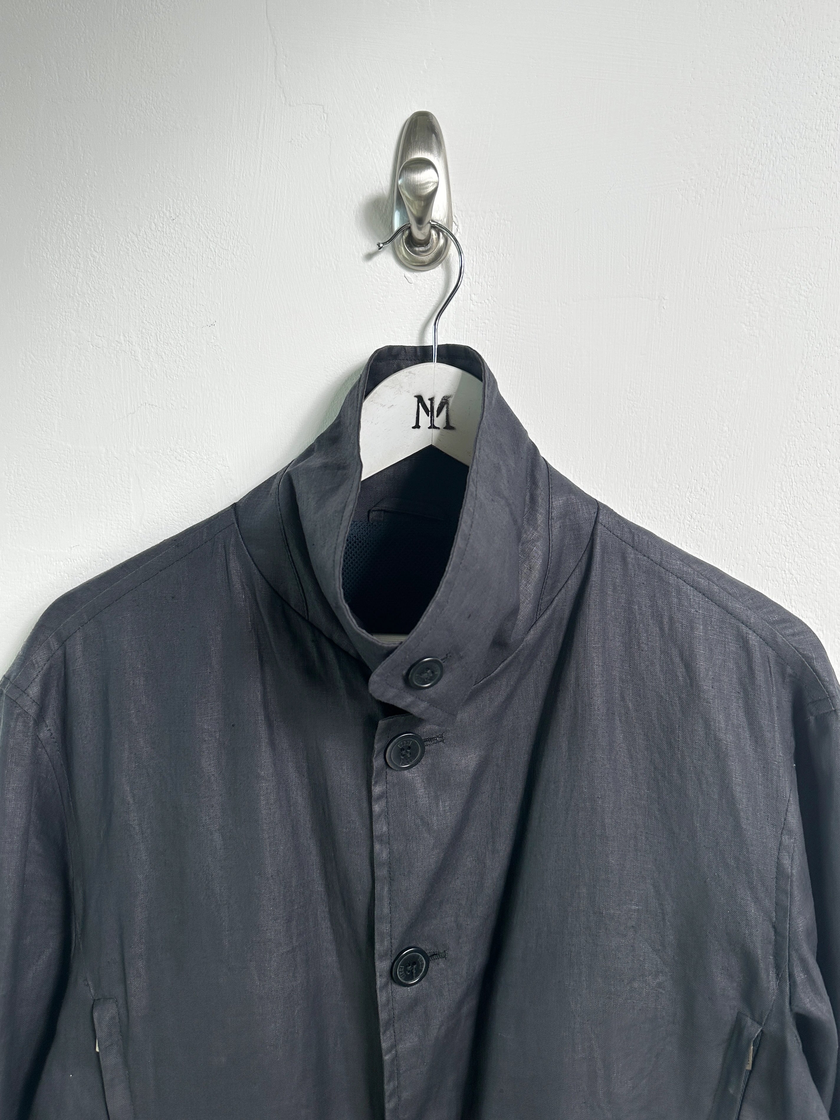 ITALIAN LABEL - 1990s COATED LINEN JACKET