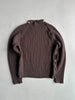 DANIELE ALESSANDRINI - 1990s RIBBED KNIT JUMPER WITH FULL ASYMMETRICAL SIDE ZIP