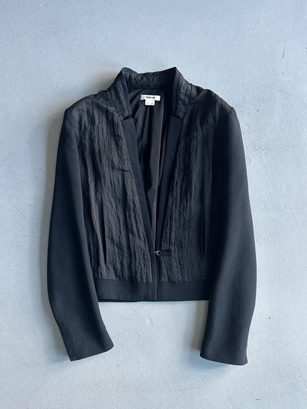 HELMUT LANG - early 2000s COLLARLESS BOXY FIT BLAZER