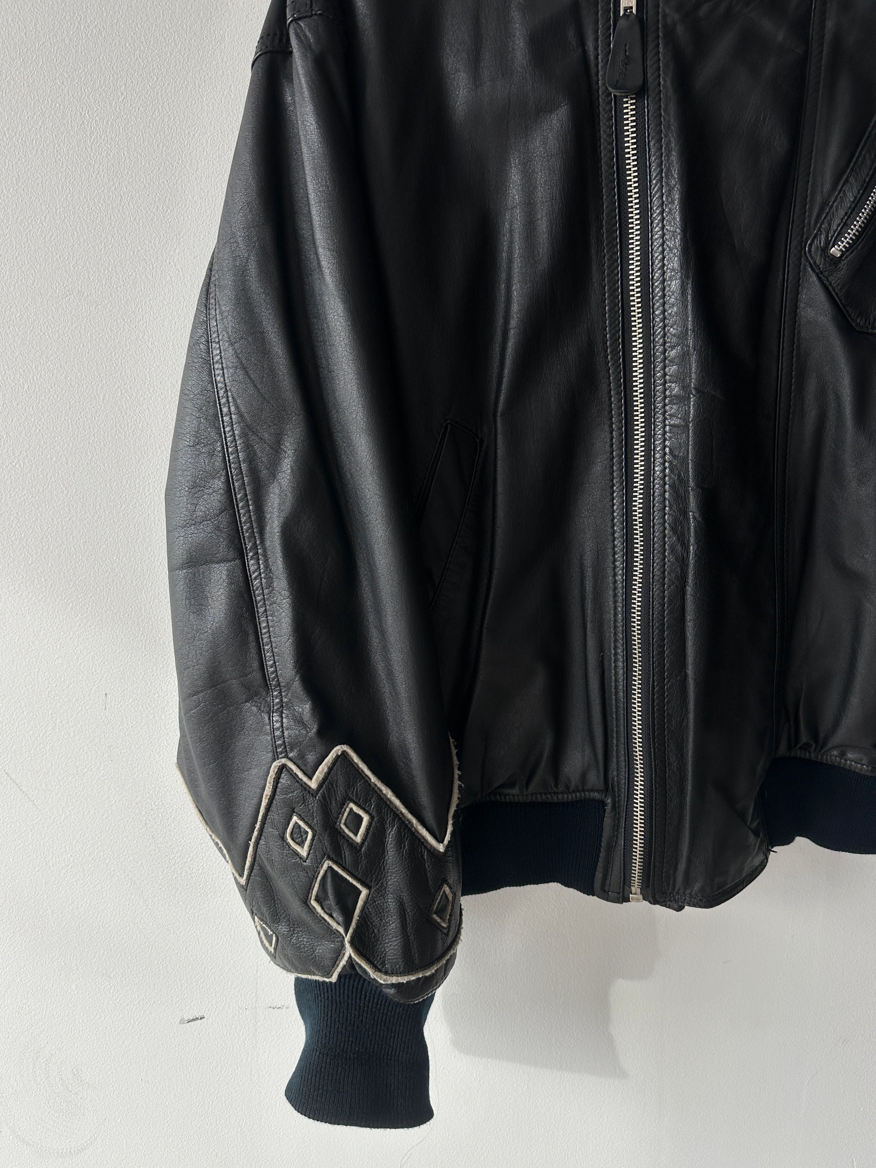 KANSAI YAMAMOTO - 1990s LEATHER BOMBER JACKET