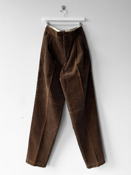 GIANFRANCO FERRÉ - 1990s CORDUROY FRONT PLEATS TROUSERS