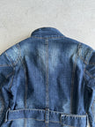 2000s BELTED DENIM JACKET