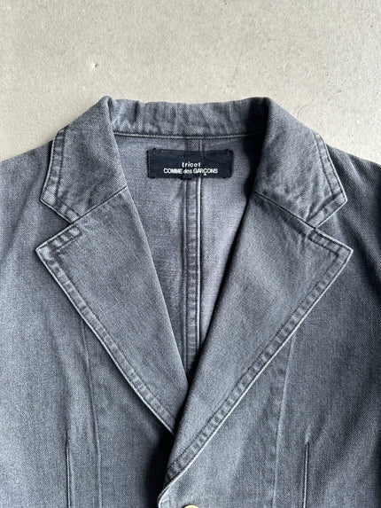 COMME DES GARÇONS TRICOT - 2001 DENIM BLAZER WITH POCKETS