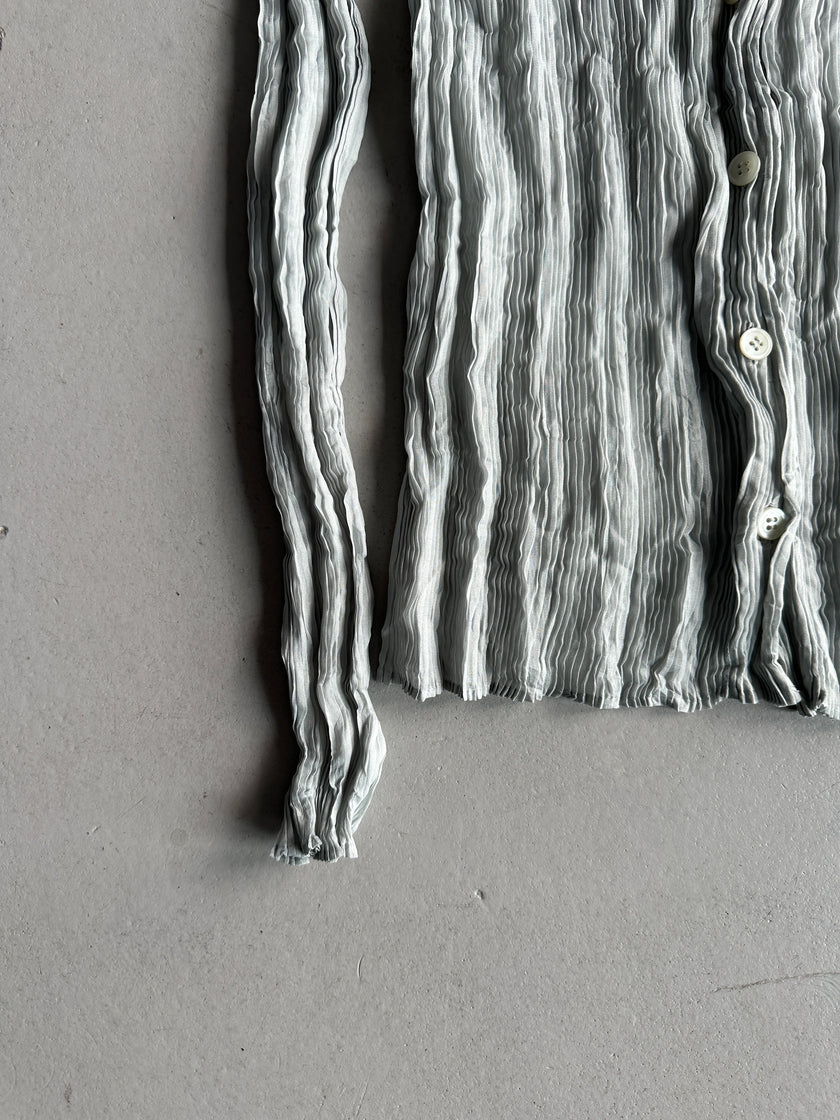 ISSEY MIYAKE - F/W 2000 BUBBLE PLEATED BUTTONED BLOUSE