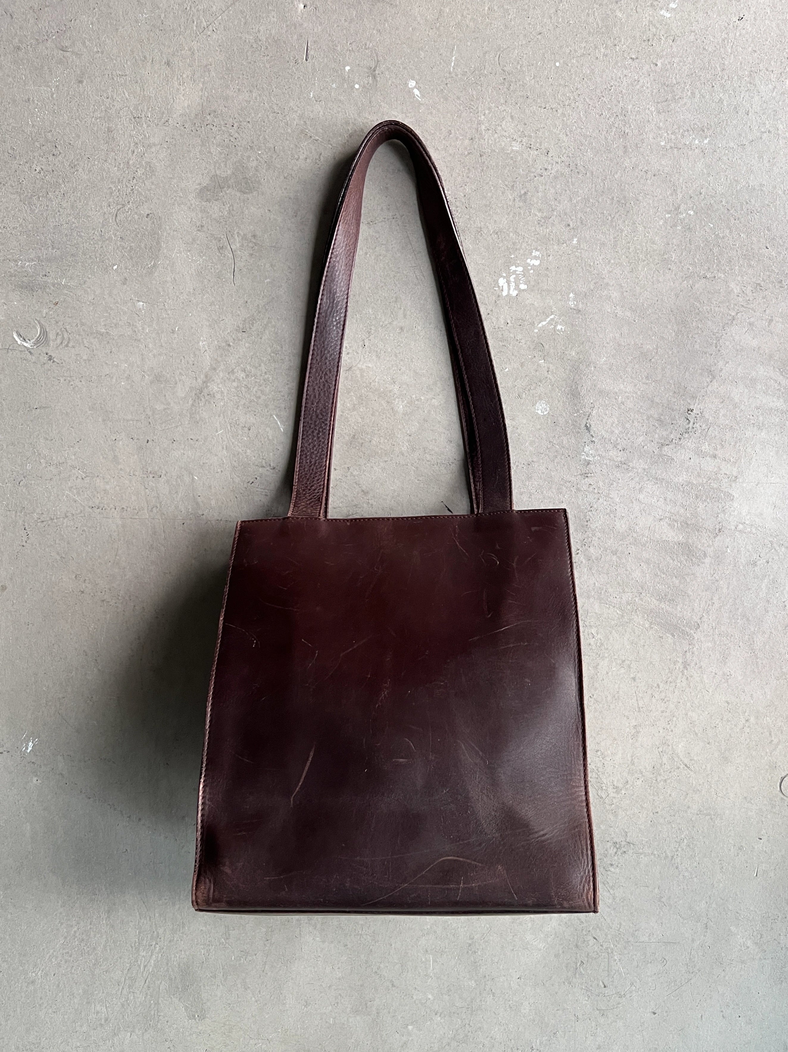 SAMSONITE - 1990s LEATHER TOTE BAG