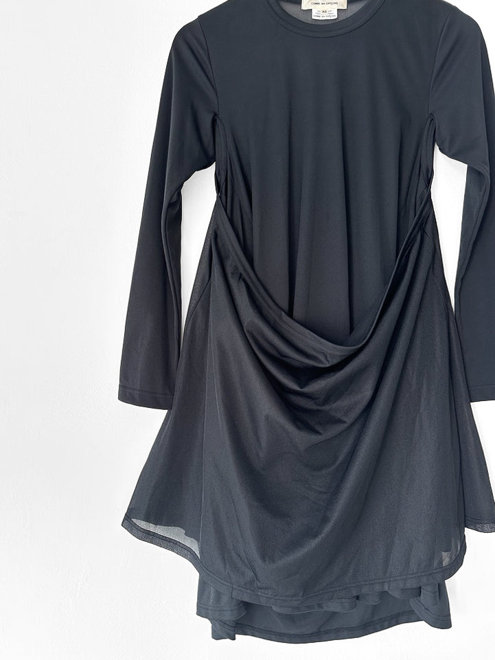COMME DES GARÇONS - F/W 2021 ASYMMETRIC DRESS WITH MESH OVERLAY