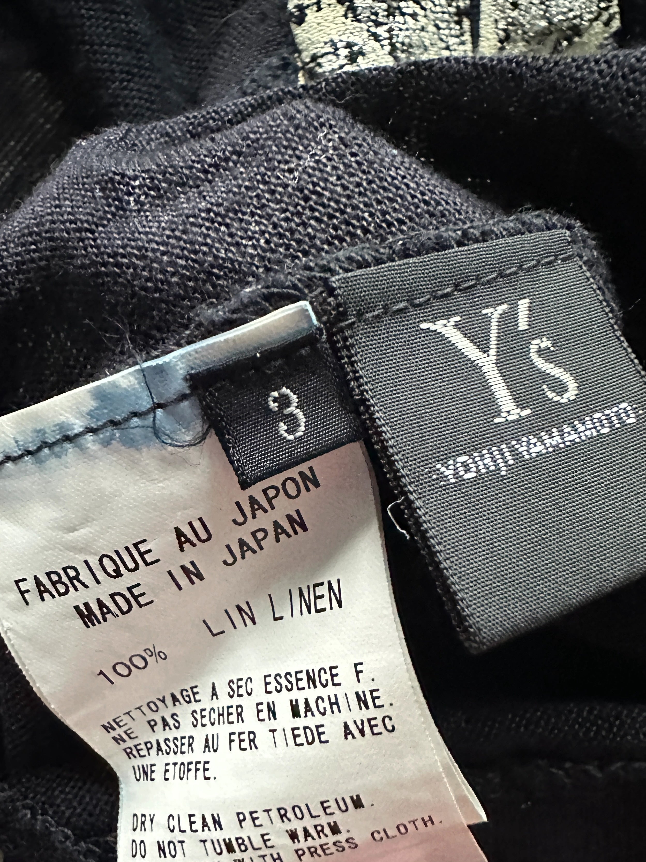 YOHJI YAMAMOTO Y's - S/S 2002 FLORAL BACK LINEN CARDIGAN