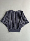 ISSEY MIYAKE - 1980s 3D BATWING SLEEVE KNIT JUMPER