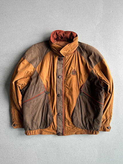 1980s ITALIAN LABEL PANELED PUFFER BOMBER JACKET